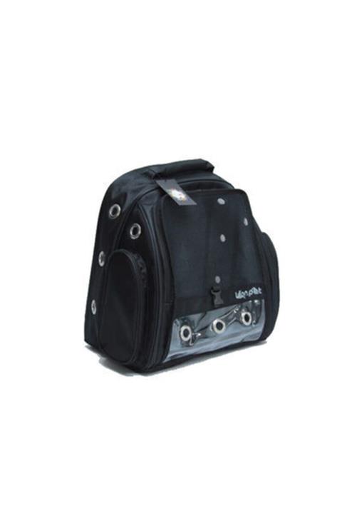 LeonPet Leon Pet Fileli Sırt Taşıma Çantası Lüx Siyah 35x26x40h