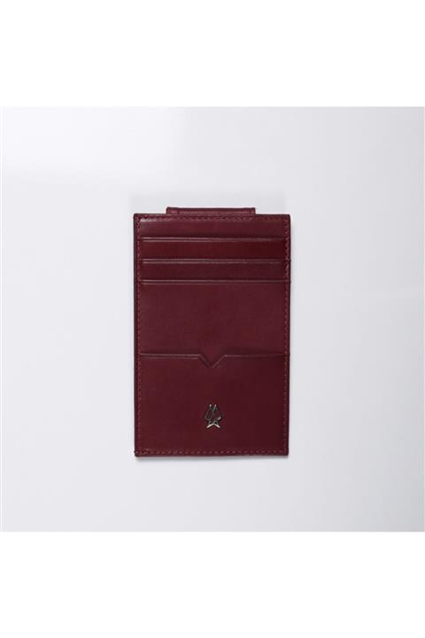 MELİK KAM Bordo Deri Kartlık