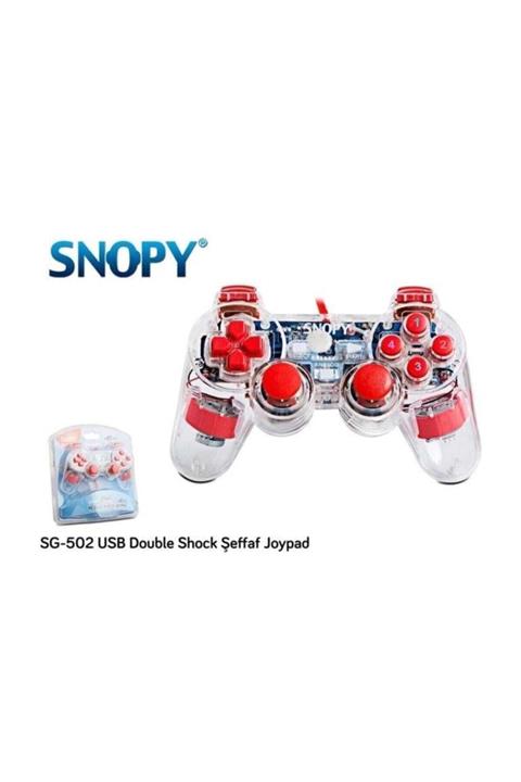 Snopy Sg-502 Usb Double Shock Şeffaf Joypad