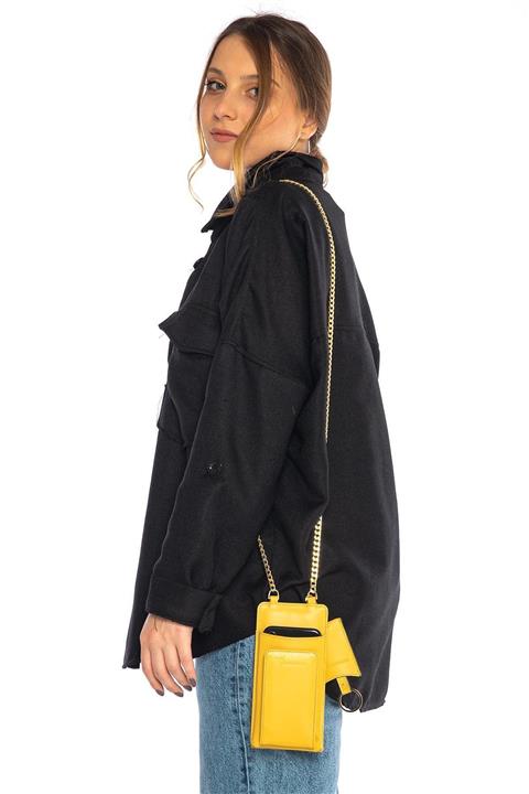 Charmwing Charmwıng Hakiki Deri Sarı Özel Üretim Çapraz Çanta