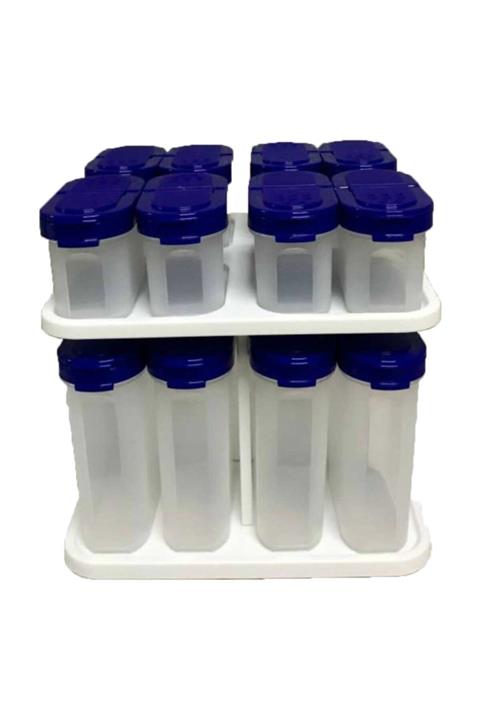 Tupperware Baharatçık Set Standlı 16 Lı Set Mavi Renk