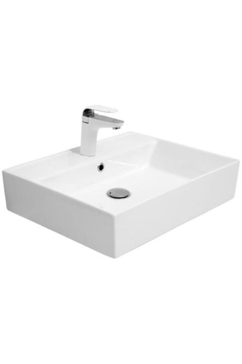 ALVİT Beyaz Archıtect 45*60 Cm Tezgahüstü Lavabo