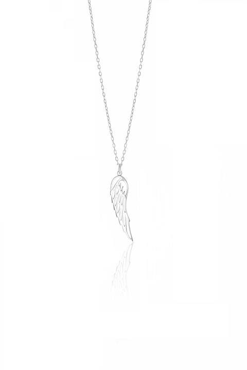 Söğütlü Silver Kadın Gümüş  Kanat Modeli Kolye SGTL9712RODYUMLU