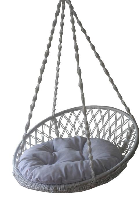 KEYİF SEPETİ Relaks Beyaz Beyaz Minderli