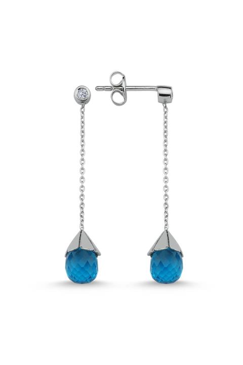 Lova Drop Topaz Taşlı Sallantılı Küpe - 3040036
