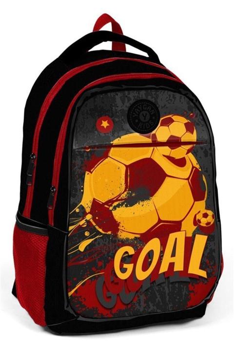 Yaygan Çanta Kids Siyah Sarı Goal Baskılı Erkek Ilk ve Orta Okul Çantası