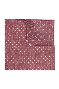 Tommy Hilfiger Erkek Kırmızı Kravat Cotton Silk Double Pocket Square TT0TT03563