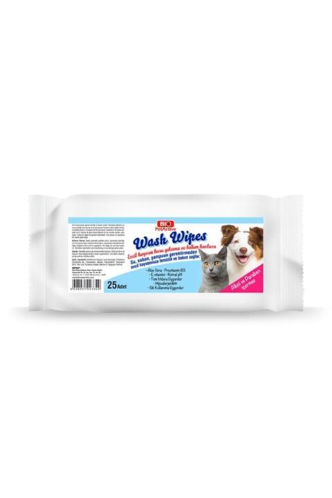 Bio PetActive Wash Wipes Temizlik Bakım Havlusu 25'li Paket