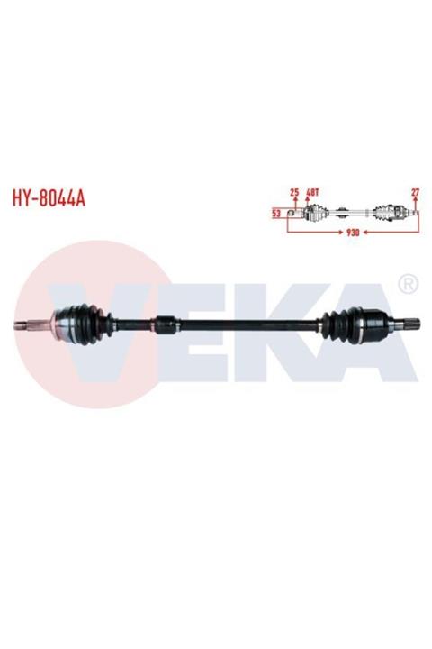 ünlü oto Komple Aks Sag On Hyundaı Accent Blue 1.6 Crdı M-t Abslı Abs 48 Dıs Uzunluk 930m