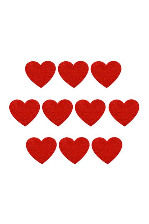 evdeucuz Kalp Keçe 10 Adet