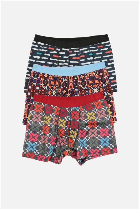 TRENDYOL MAN Çok Renkli Erkek 3'lü Paket Boxer TMNSS21BX0005
