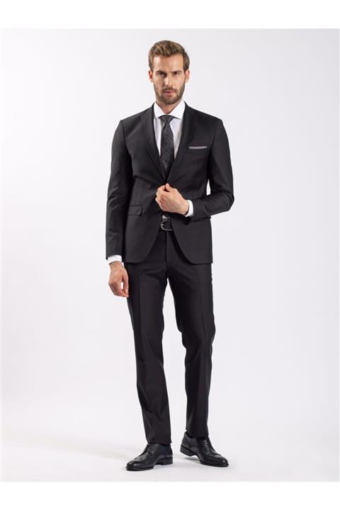 Toss Erkek 6 Drop Takım Elbise-siyah