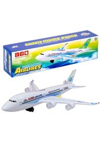 Burnis Toy Toys Pilli Işıklı Sesli A380 Çarp-dön Uçak Fırsat