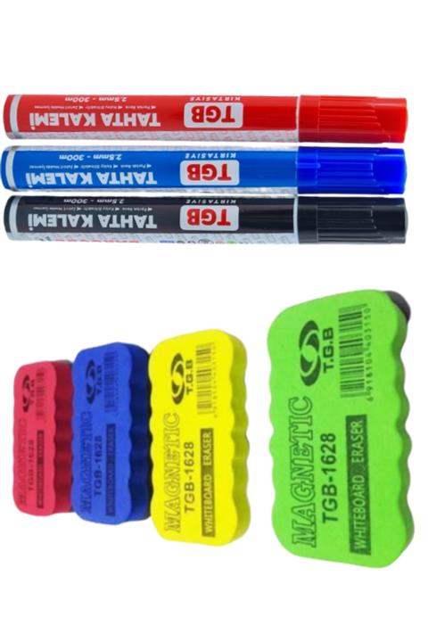 TGB Beyaz Tahta Kalemi Seti 3 Adet 3 Renk