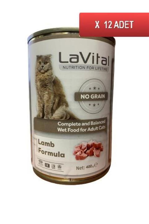 La Vital Lavital Püre Lamb Kuzu Etli Kedi Konservesi 400 gr (12 Adet)