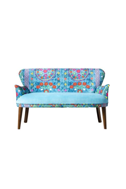 CaddeYıldız Hawaii Mavi Ikili Kanepe