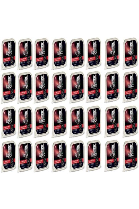 Reflex Reflex Plus Kuzu Etli Havuçlu Kedi Konservesi 100 gr 32'li Set