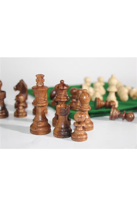 Berrinstore Ahşap Oymalı Satranç Taşları