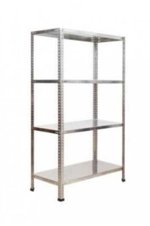 Herrafburada Galvanizraf 4 Katlı Galvaniz Çelik Raf Arşiv Rafı Depo Rafı Kiler Rafı 43x75x200