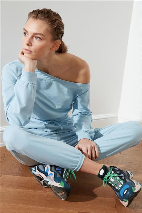 TRENDYOLMİLLA Açık Mavi Örme Alt-Üst Takım TWOSS21AU0049