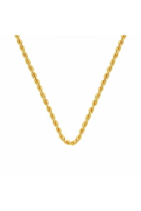 Altın Sepeti Kadın Altın Burma Halat Zincir 65 cm