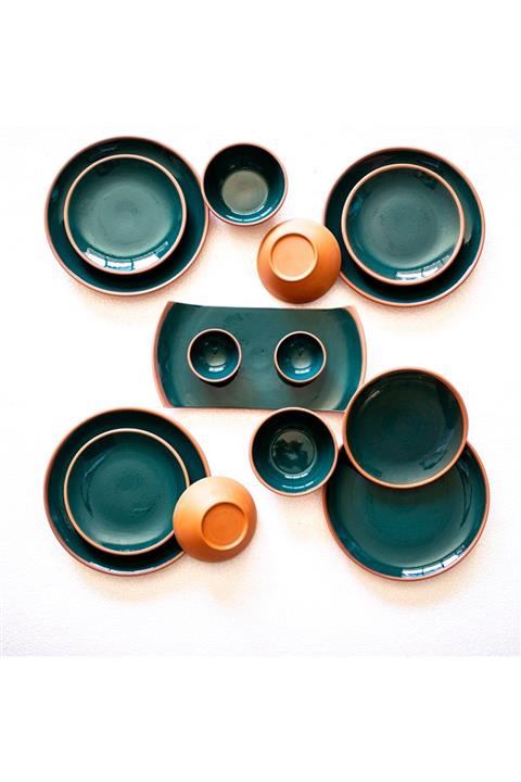 Bien Cappadocia Yeşil Kapadokya Seramik Yemek Takımı