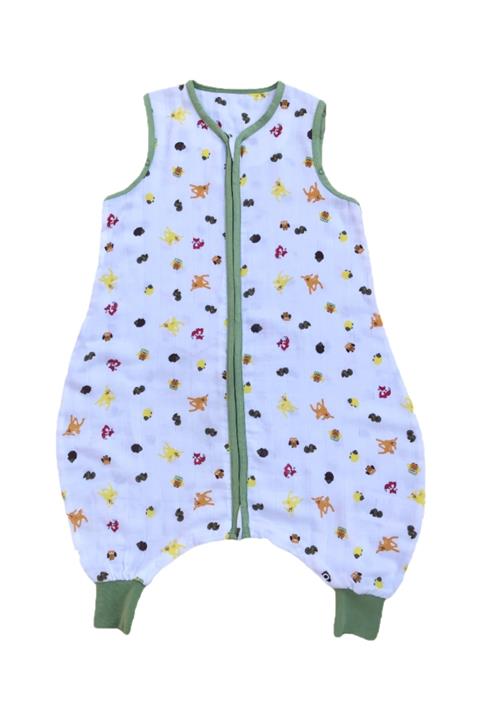 HELENİTO Animals Kolsuz Tek Kat Müslin Uyku Tulumu