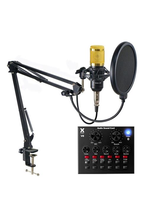OXID V8 Ses Kartı Ve Bm800 Mikrofon Seti Gen2