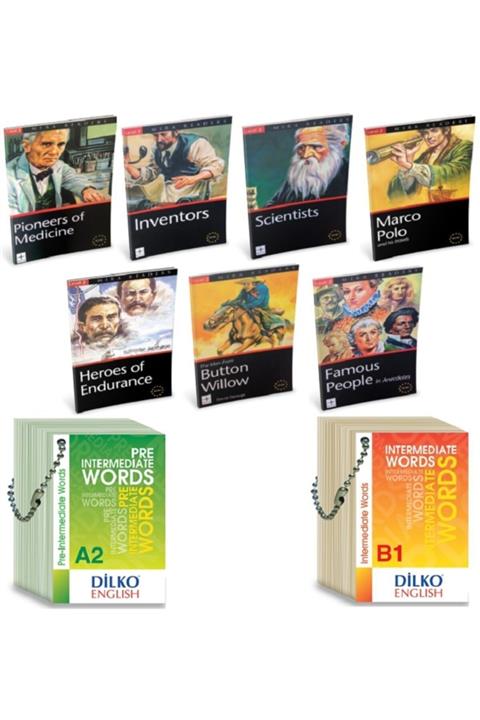 Mira Yayıncılık Level 2 Ingilizce Hikaye Seti (7 Kitap) + Kelime Kartları A2-b1