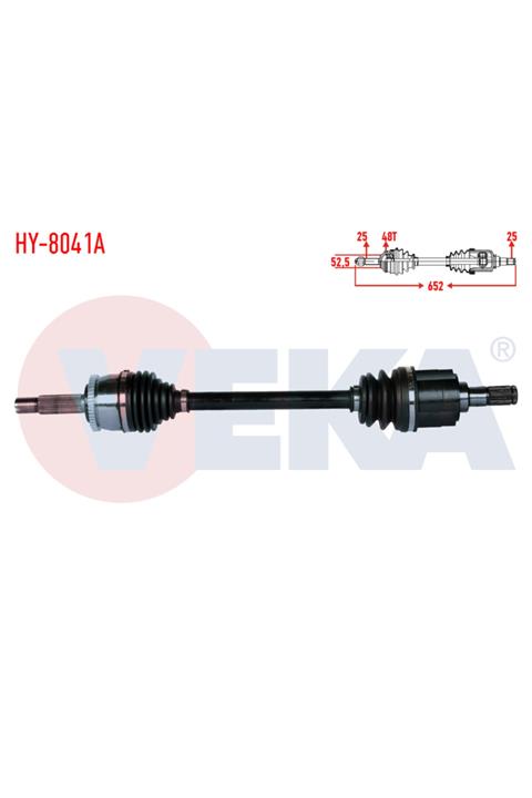 ÖZGÜÇYEDEK Komple Aks On Sol Hyundaı Accent Blue 1.4 Cvvt M-t Abslı 48 Dıs Uzunluk 652mm 20