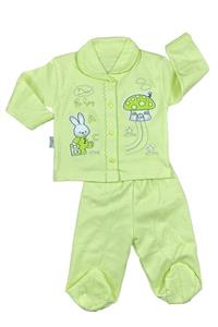 Miniel Bebek Yeşil Cute Rabbit Pijama Takımı