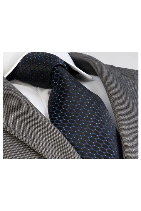 Exve Exclusive Erkek Mavi Petekli Kravat