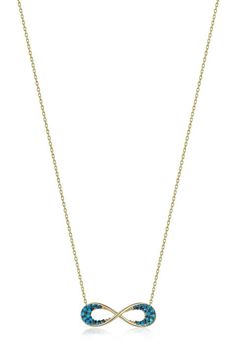 wonomor Altın 14 Ayar Hediyelik Sonsuzluk Kolye