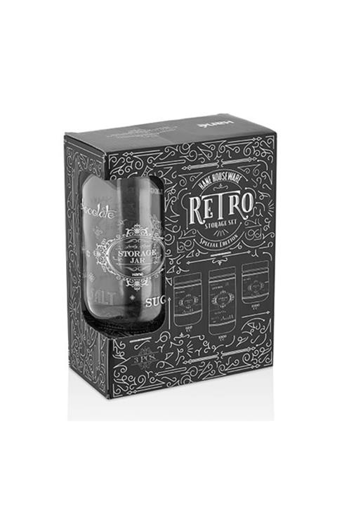 Hane Home Hane Retro 3'lü Kavanoz Seti