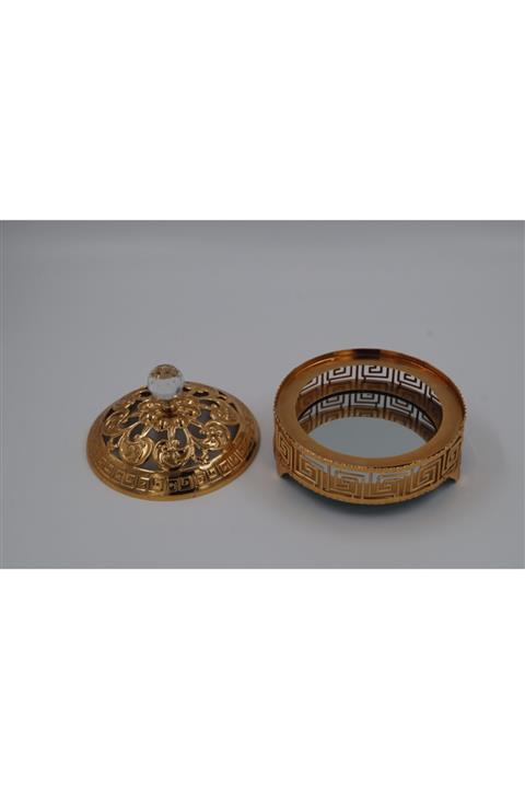 BHRHOME Kapaklı Gold Şekerlik