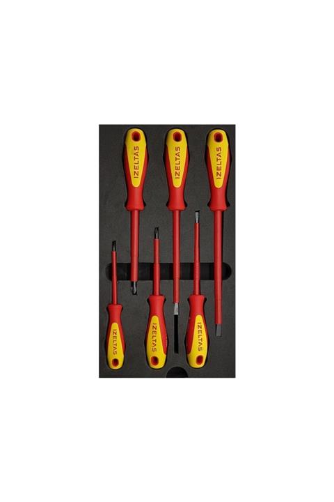 İzeltaş Izoleli Elektrikçi Tornavida Seti 1000 V 6'lı