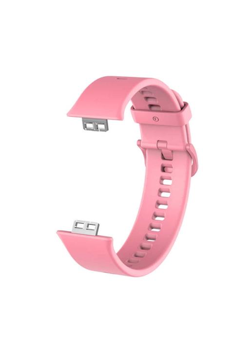 Huawei Watch Fit Uyumlu Silikon Kordon Pembe