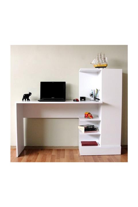 BMdekor Çalışma Masası Laura Beyaz