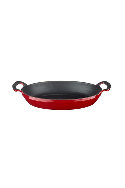 Lava Döküm Tava 27x20 cm Oval Çift Kulplu Ömür Boyu Garantili Tava Sahan