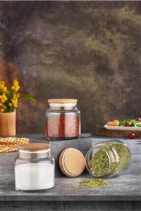 FBZhome 3'lü 500 Ml Kavanoz Seti Baharatlık Vakumlu Saklama Kavanozu