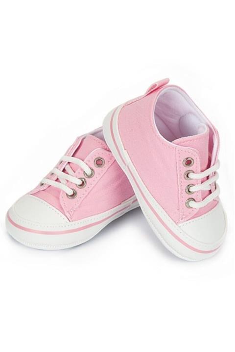 Papulin Bebek Pembe Bağcıklı Patik