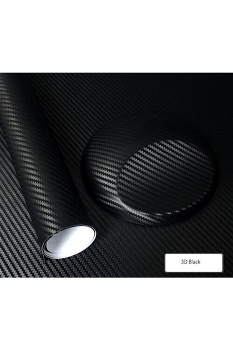 KrcDisplay (152cmx1mt) Siyah Karbon Folyo 3d Hava Kanallı Araç Kaplama Folyosu