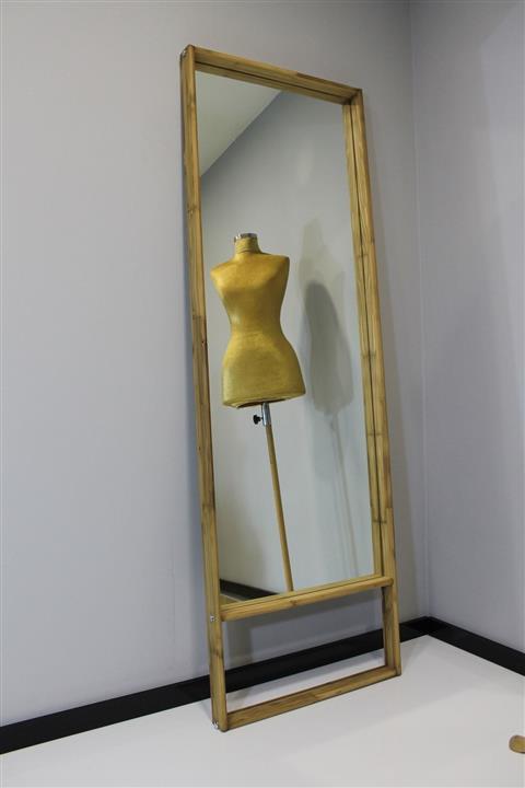 Ev Servis 180x60 - Xron Ceviz Ahşap Masif Panel Dekoratif Boy Aynası - Xlarge - Evservis