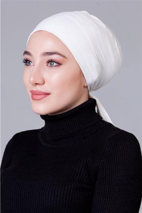 Asafir Kadın Krem Likralı Kaymayan Bone