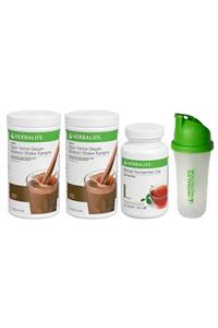 Herbalife Aylık Set-2 2 Adet Çikolatalı Shake+100 Gr Çay+ Shaker