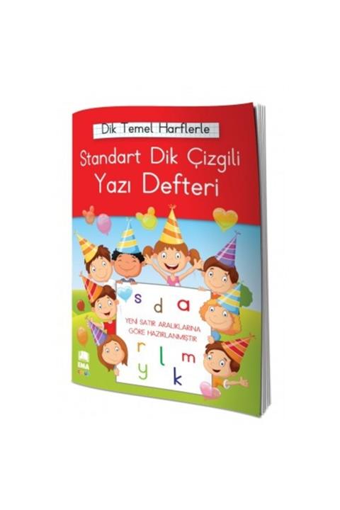 Ema Çocuk 24 Yaprak A5 Orta Boy Standart Dik Çizgili Güzel Yazı Defteri 10 Adet