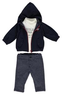 Bebetto Jakarlı Orme Fermuarlı Hırka 3lu Bebek Cocuk Takım (style Baby 20) (k2867)