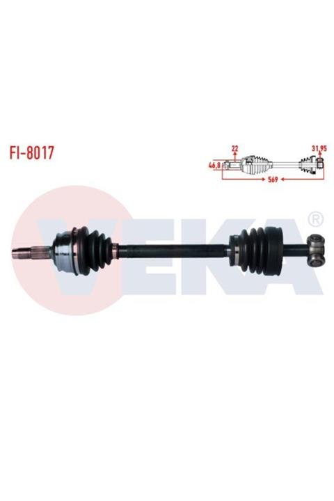 ünlü oto Komple Aks Sol On Fıat Tempra 1.4i Uzunluk 569 Mm 1992-1999