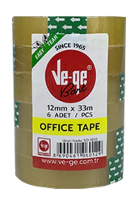 VeGe BANT 12x33 Ofis Bant (6 Adet)