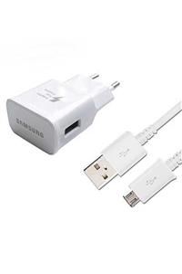 Samsung 15w Micro Usb Cable Travel Adapter Seyahat Hızlı Şarj Cihazı Ve Data Kablosu Takım (beyaz)